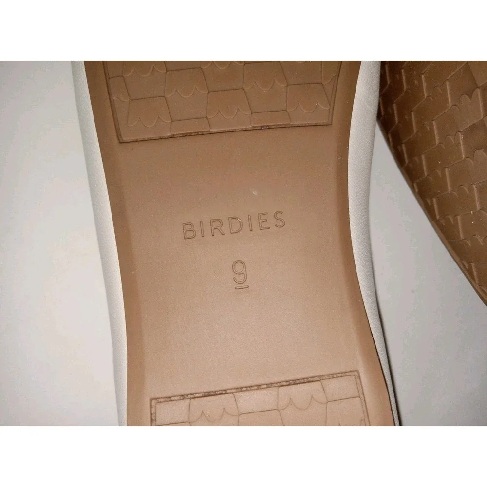 Birdies Womens Size 9 Goldfinch Ecru Off White‎ Pointed Toe Flats Leather